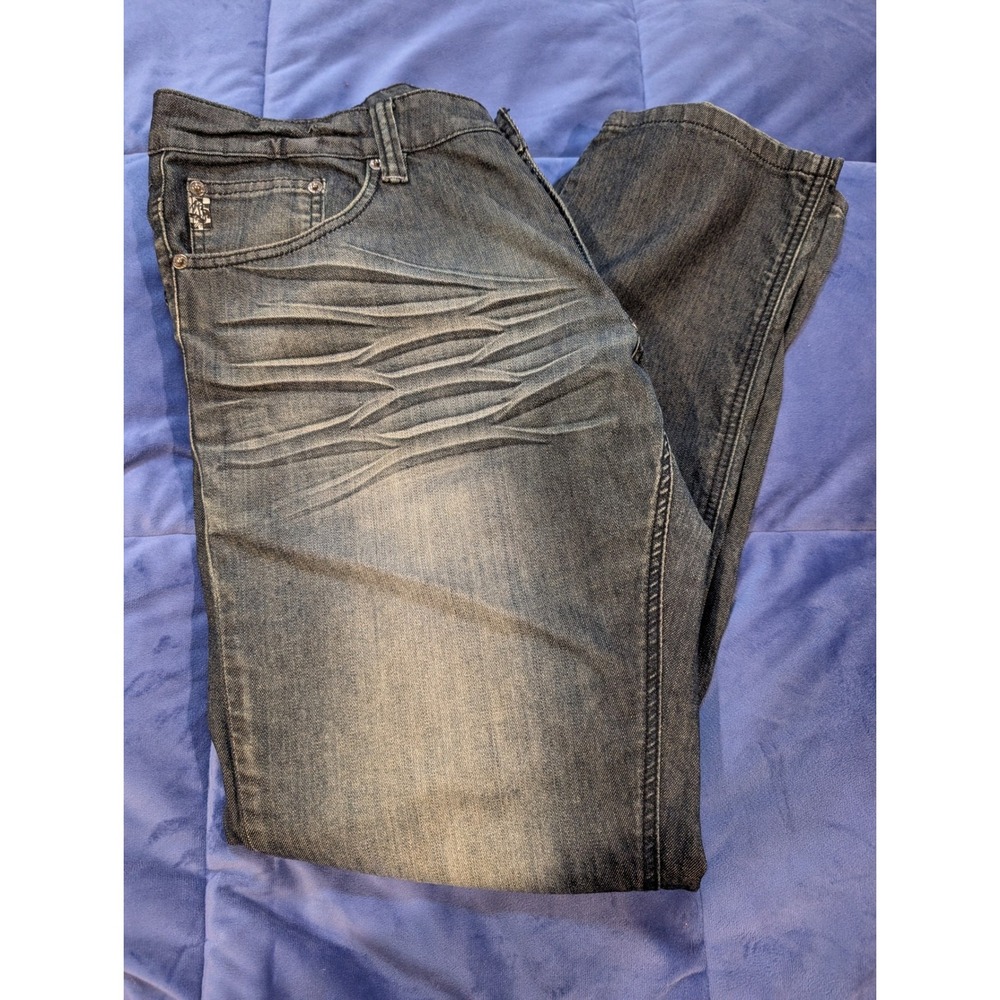 NSS‎ Denim Jeans Dark Wash Whiskered Straight Leg 68D00377KU - Size 36